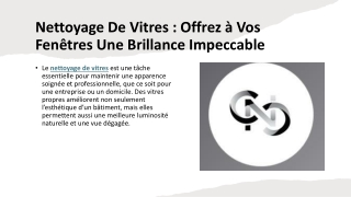 Nettoyage De Vitres