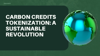 Carbon Credits Tokenization A Sustainable Revolution