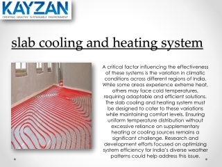 slab cooling and heating system