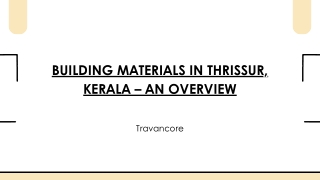 building materials in thrissur kerala an overview