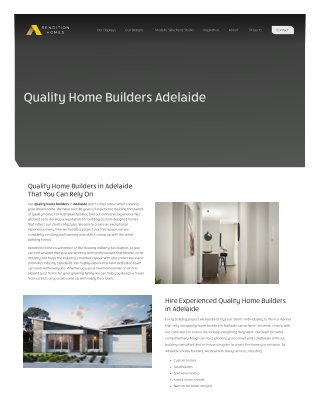 Quality Home Builders Adelaide