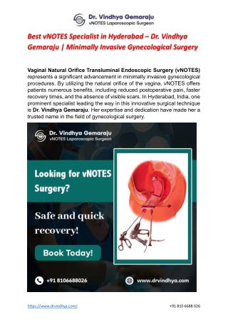 VNOTES Specialist In Hyderabad