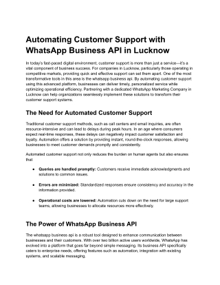 automating customer support with whatsapp