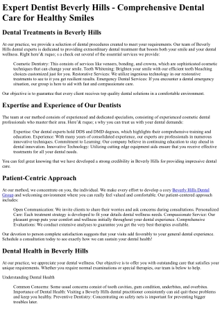 Dental Group of Beverly Hills