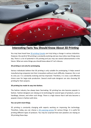 interesting facts you should know about