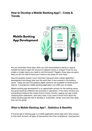 How to Develop a Mobile Banking App