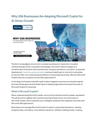 Why USA Businesses Are Adopting Microsoft Copilot for AI-Dri