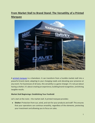 From Market Stall to Brand Stand_ The Versatility of a Printed Marquee