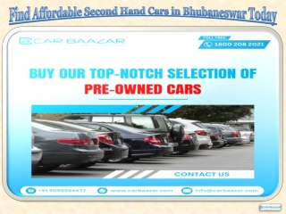 Find Affordable Second Hand Cars in Bhubaneswar Today