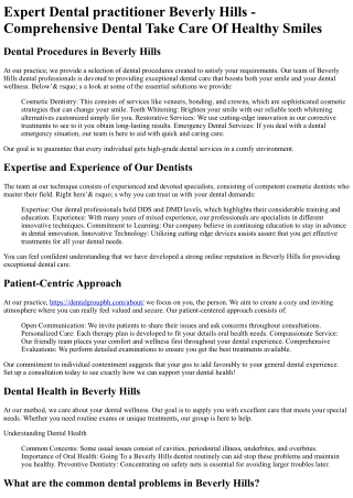 Dental Group of Beverly Hills