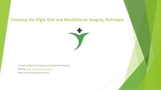 A Comprehensive Guide to Oral and Maxillofacial Imaging Technique