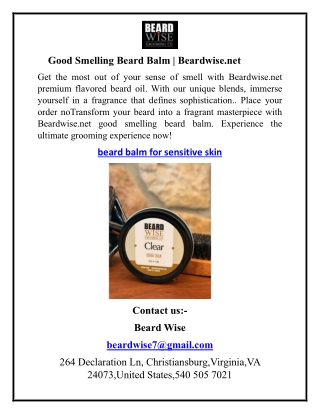 good smelling beard balm beardwise net