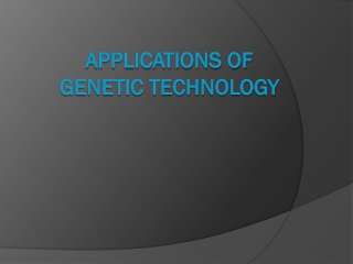 applications of genetic technology