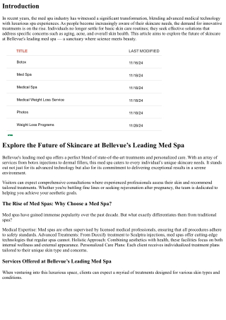 Explore the Future of Skincare at Bellevue’s Leading Med Spa