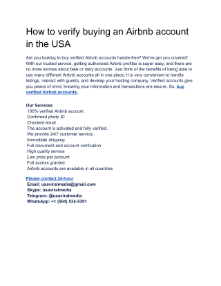 Where can I buy Airbnb accounts?