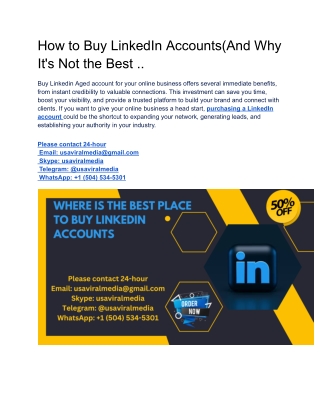 how to buy linkedin accounts