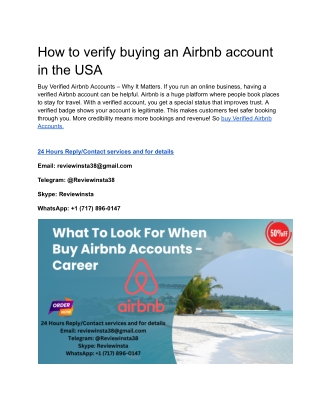 Top Buy Airbnb Account 2025_Best Verified Host ...