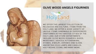Olive Wood Angels Figurines