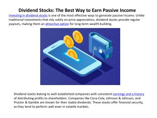 The Best Way to Earn Passive Income