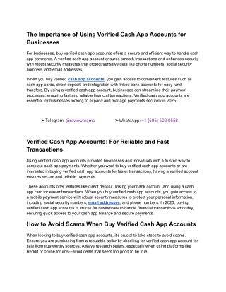 The Importance of Using Verified Cash App Accounts for Businesses