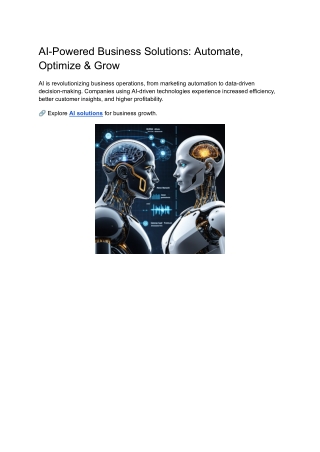 ai powered business solutions automate optimize