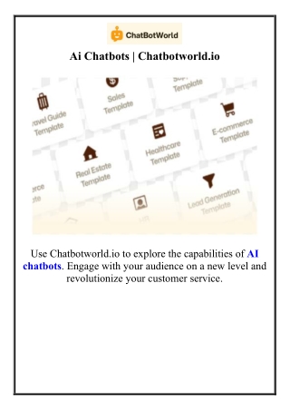 Ai Chatbots Chatbotworld.io