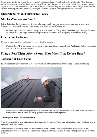 storms can wreak havoc on your home with roofs