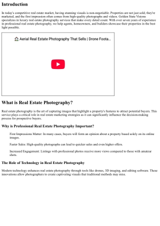 Luxury Real Estate Photography Services: Making Every Detail Count