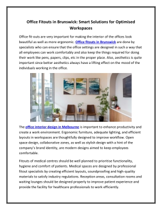 office fitouts in brunswick smart solutions