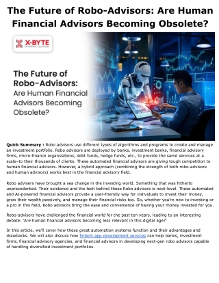 The Future of Robo-Advisors_ Are Human Financial Advisors Becoming Obsolete