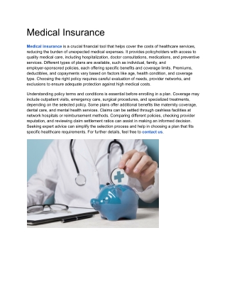 Medical Insurance