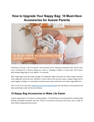 10 Must-Have Accessories for Aussie Parents