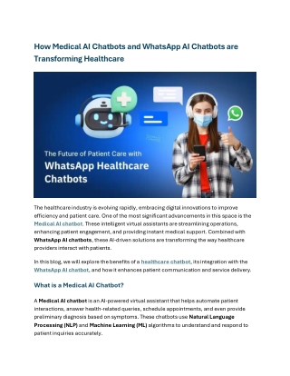 How Medical AI Chatbots and WhatsApp AI Chatbots are Transfo