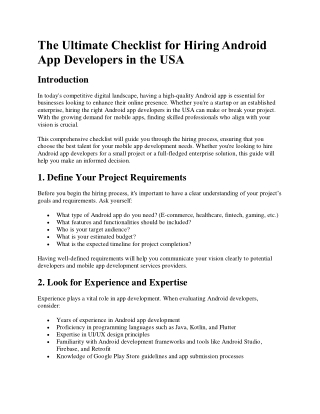 Hire Android App Developers