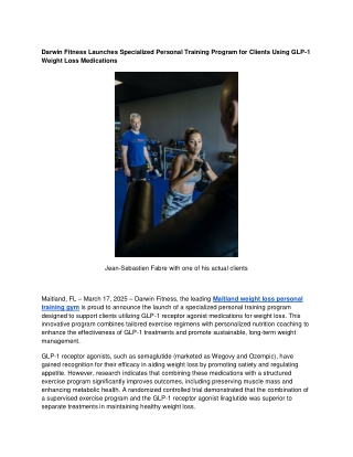 Maitland weight loss personal training.