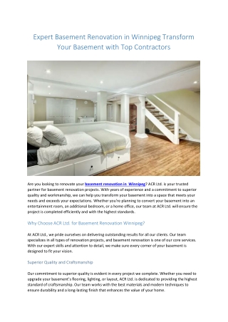 Exterior Renovation Winnipeg