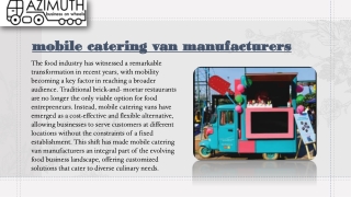 mobile catering van manufacturers