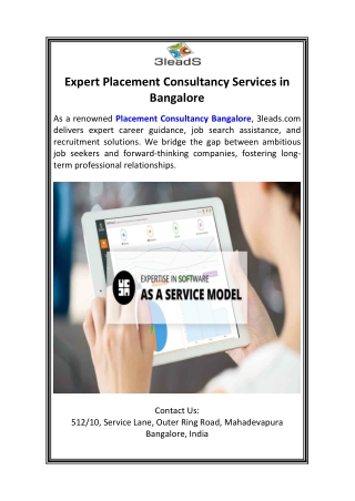 Expert Placement Consultancy Services in Bangalore