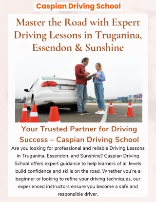 Professional Driving Lessons in Truganina | Expert Driving Instructor
