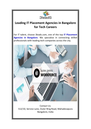 Leading IT Placement Agencies in Bangalore for Tech Careers