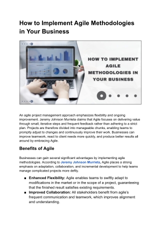 Transform Your Business with Agile: Insights from Jeremy Johnson Murrieta
