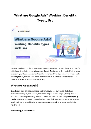 What Are Google Ads? Working, Benefits, Types & Uses Explained