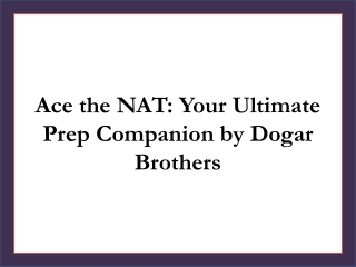 Your Guide to NAT Entry Test Success – Dogar Brothers