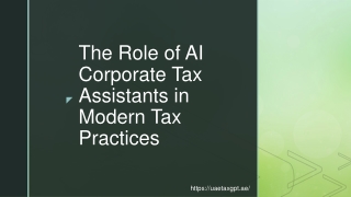 The Role of AI Corporate Tax Assistants in