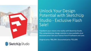 Unlock Your Design Potential with SketchUp Studio – Flat ₹13,260 OFF!