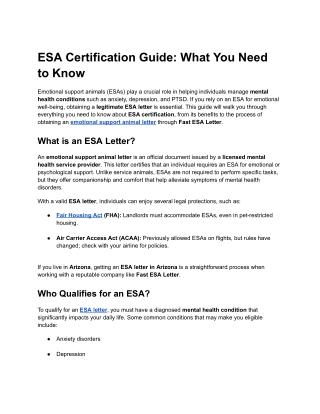 ESA Certification Guide_ What You Need to Know