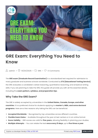 GRE Exam Overview: A Step-by-Step Guide for Test Takers