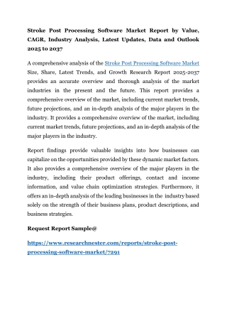 stroke post processing software market report