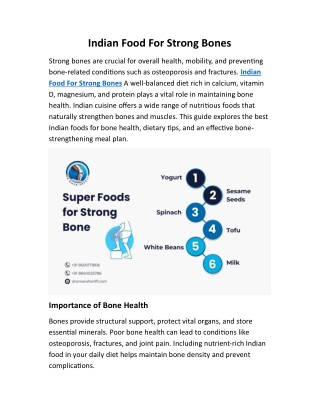 Indian Food For Strong Bones