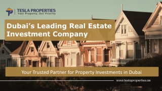 Dubai's Leading Real Estate Investment Company